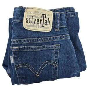 Levis Silvertab Mini Mom Jeans Girls 10‎ Reg Cotton Blend Mid-Rise Denim